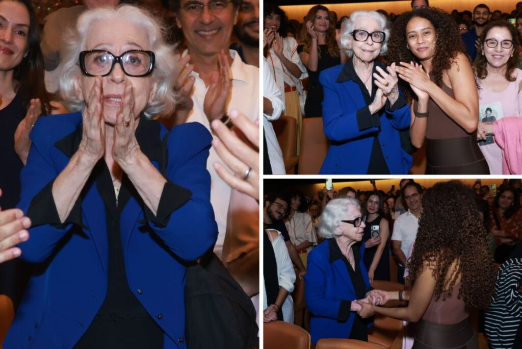 Fernanda Montenegro celebra Taís Araújo em evento repleto de emoção Fernanda Montenegro prestigia Taís Araujo no teatro